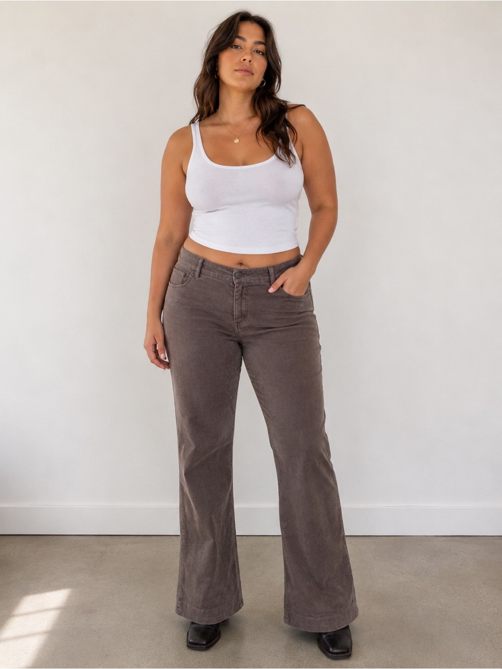J.Crew City Fit Corduroy Pants 10P Brown Stretch Straight Leg